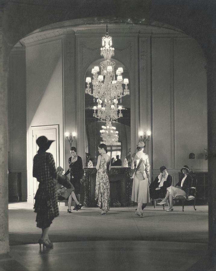 Women Seated In The Display Room At Bergdorf Photograph by Edward Steichen