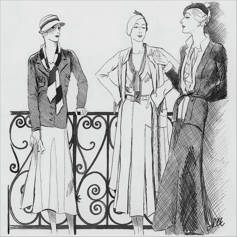 Women Wearing Molyneux Digital Art by Creelman Women Wearing Molyneux Digital Art by Creelman