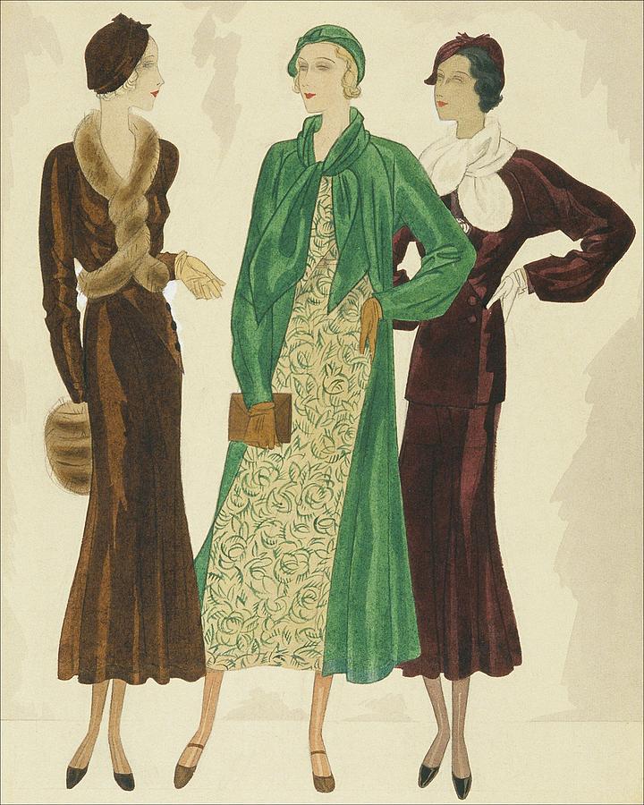 Women Wearing Velvet Digital Art by William Bolin