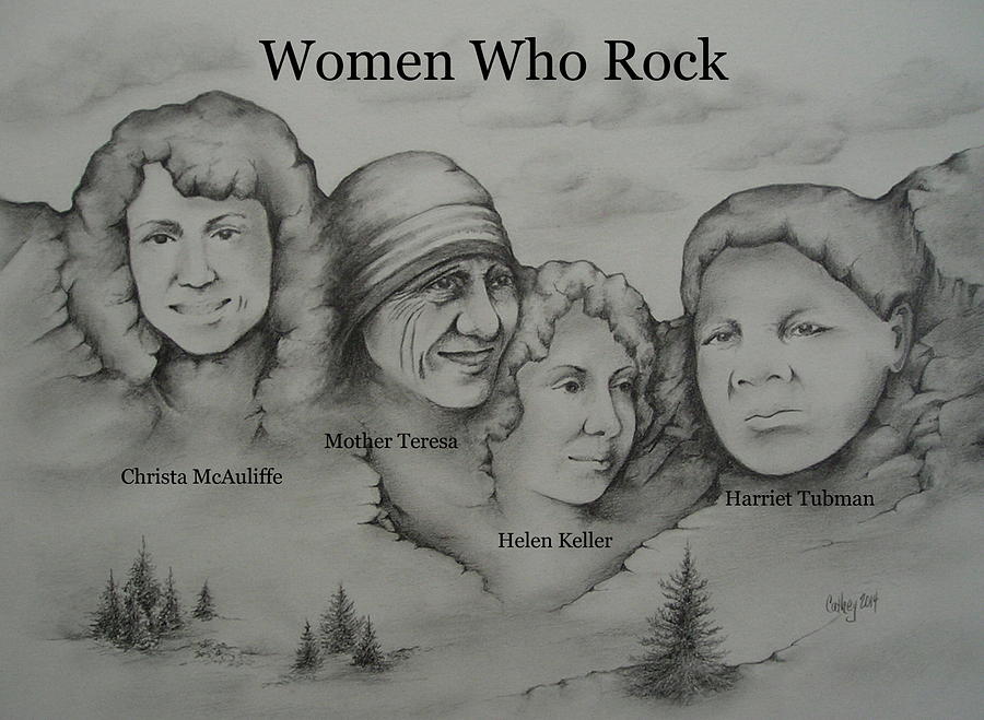 Women Who Rock 2 Drawing by Catherine Howley