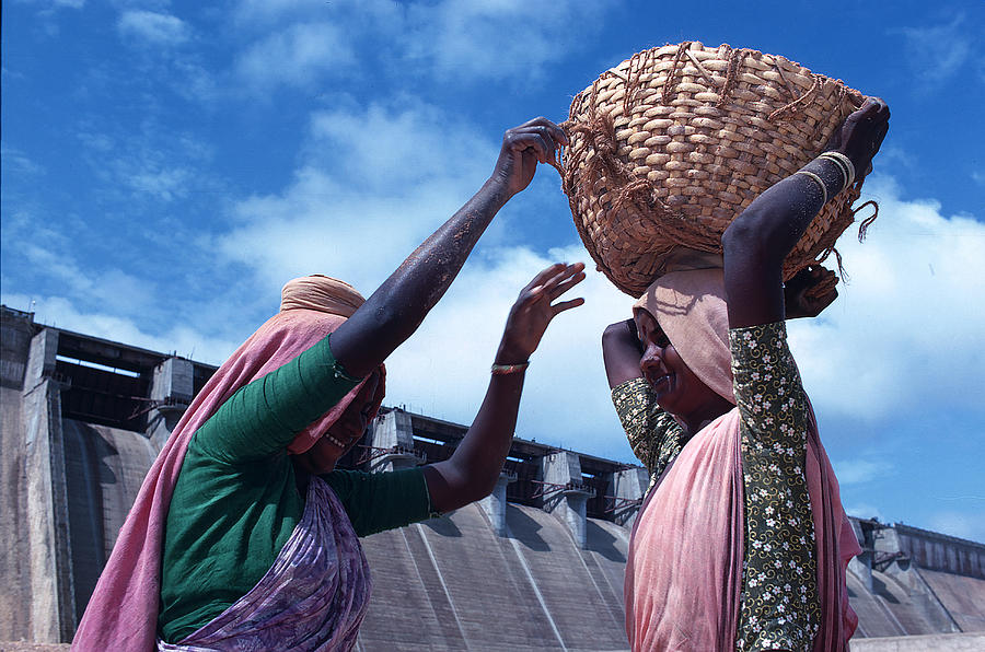 Women Working On Dam In India Photograph