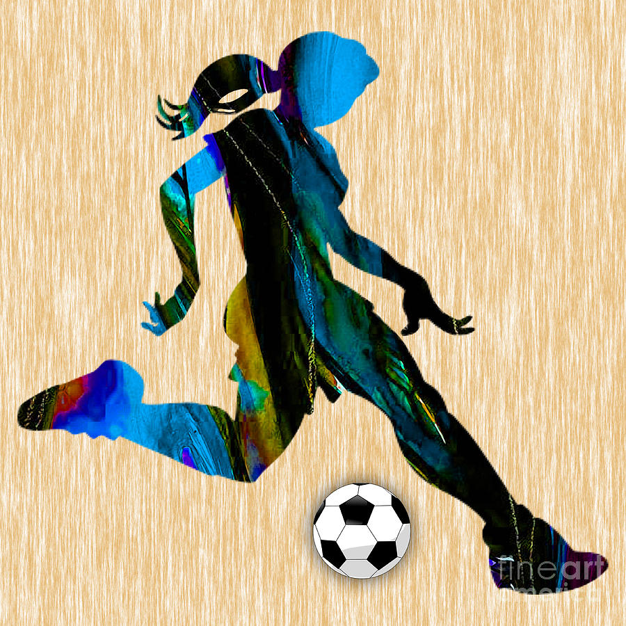 Womenns Soccer Mixed Media by Marvin Blaine