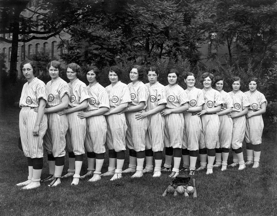 Women's Baseball Team Photograph by Underwood Archives - Fine Art America