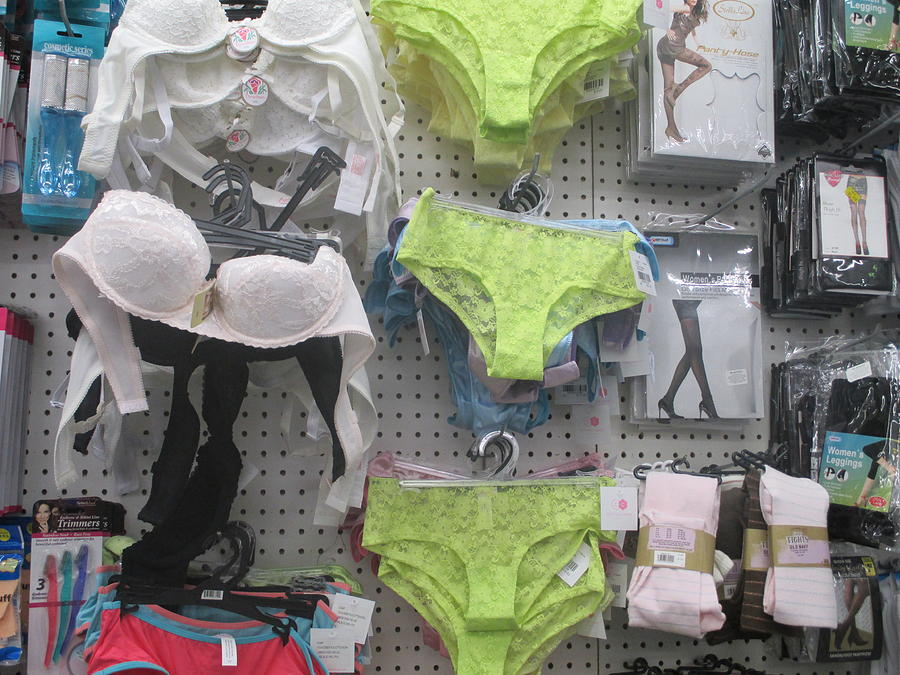 Women's Bras and Panties - Dollar and Up Store Photograph by David Lovins -  Pixels