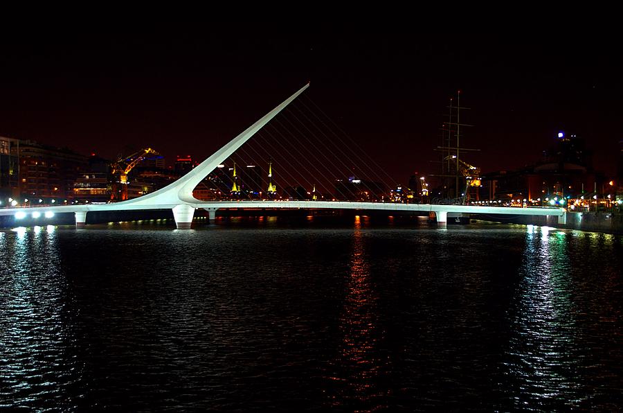 Womens Bridge at Night Buenos Aires Photograph by Steven Richman