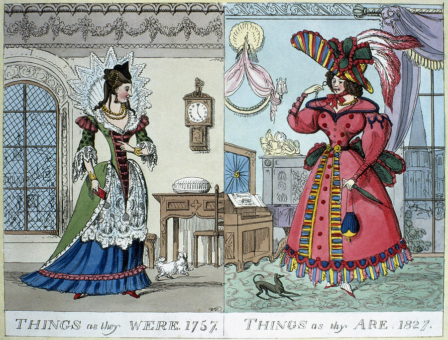 Womens Fashion, 1827 Painting by Granger