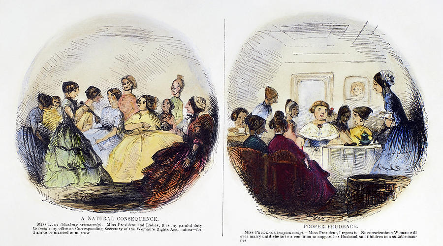 Womens Rights, 1852 Painting by Granger