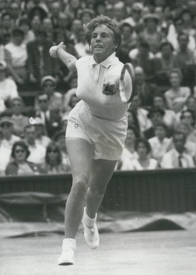 Women’s Singles Semi-final At Wimbledon. Ann Haydon V Photograph By ...