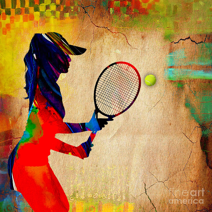 Womens Tennis Mixed Media by Marvin Blaine