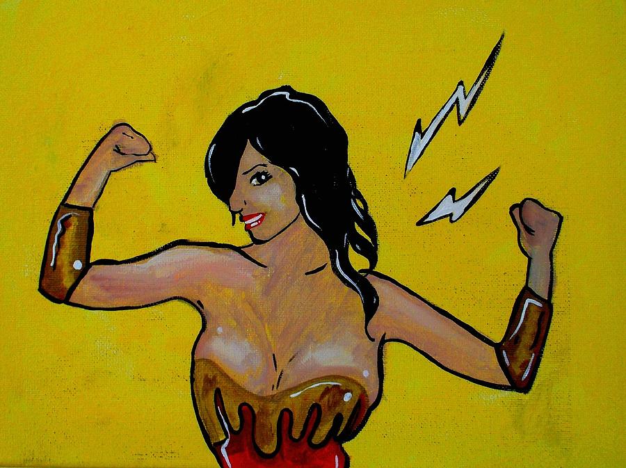 Wonder Woman Flex Painting by Marisela Mungia