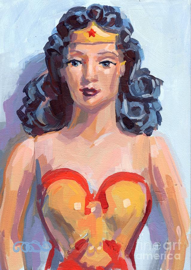 Wonder Woman Painting - Wonder Woman by Kimberly Santini