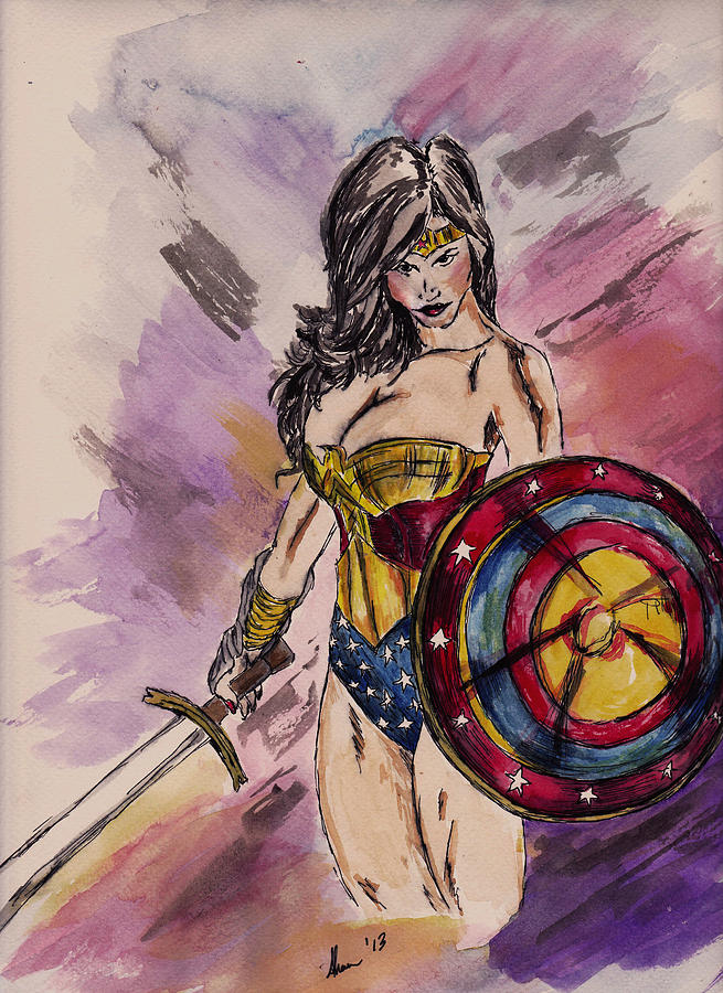 Wonder Woman Painting - Wonder Woman by Sheena Pape