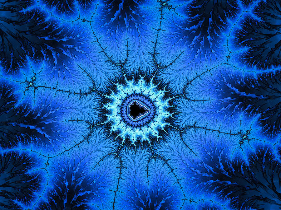 Wonderful blue relaxing fractal art Digital Art by Matthias Hauser