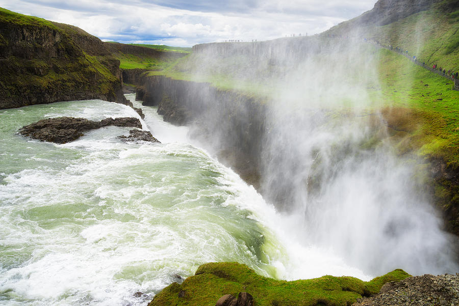 Wonderful waterfall Gullfoss in South Iceland Photograph by Matthias Hauser