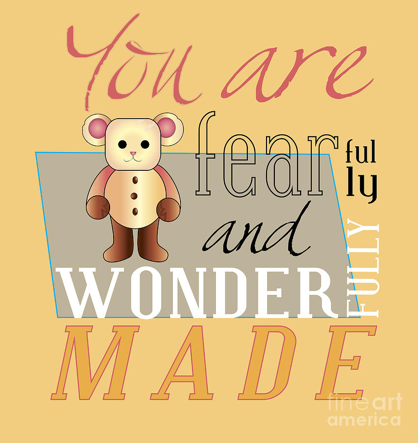 Cookie Digital Art - Wonderfully Made by Affini Woodley Cookie Digital Art - Wonderfully Made by Affini Woodley