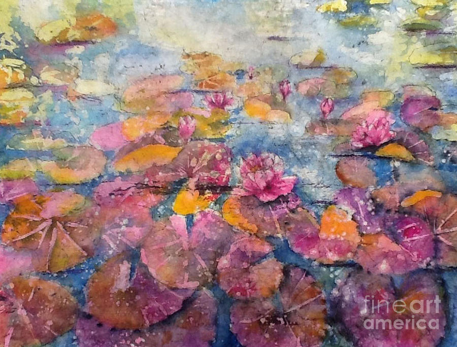 Wonderland Waterlilies Painting by Carol Losinski Naylor