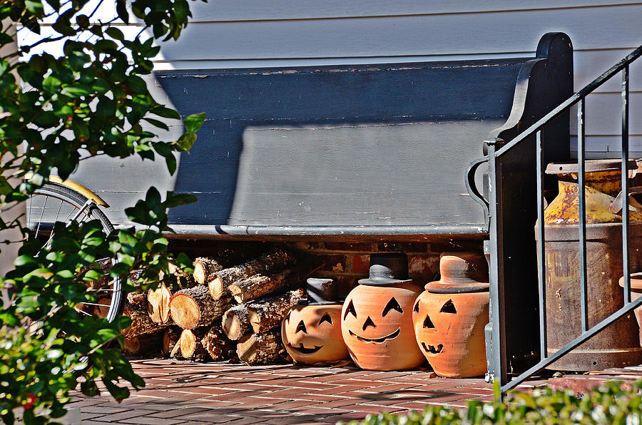 Wood and Jack OLanterns Photograph by Linda Brown
