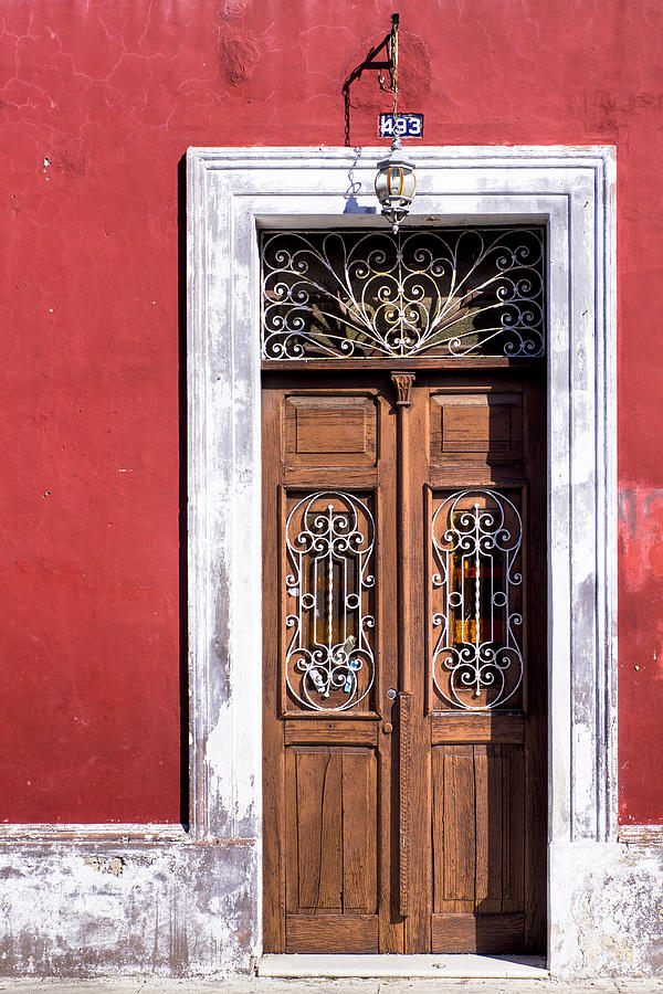 Wood and Wrought Iron Doorway in Merida Photograph by Mark Tisdale