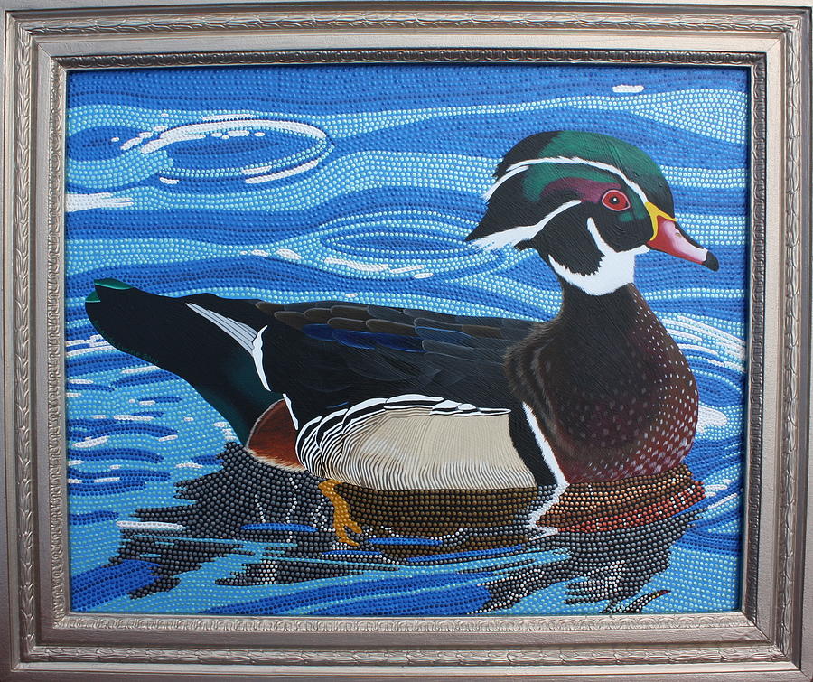 Wood Duck Painting by Amanda  Lynne