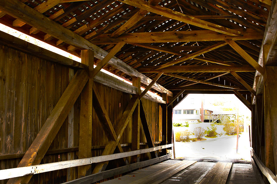 Covered Bridge Photograph - Wood Fame Bridge by Jeff Kurtz