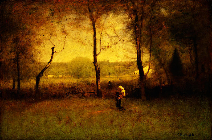 Wood Gatherers An Autumn Afternoon Painting by Celestial Images