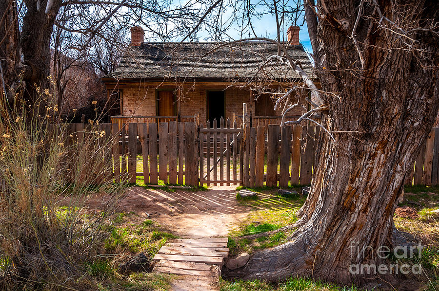 Zion National Park Photograph - Wood Home - Grafton Ghost Town - Utah by Gary Whitton