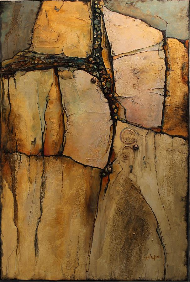 Rocks Painting - Wood Rock by Carol Nelson Rocks Painting - Wood Rock by Carol Nelson
