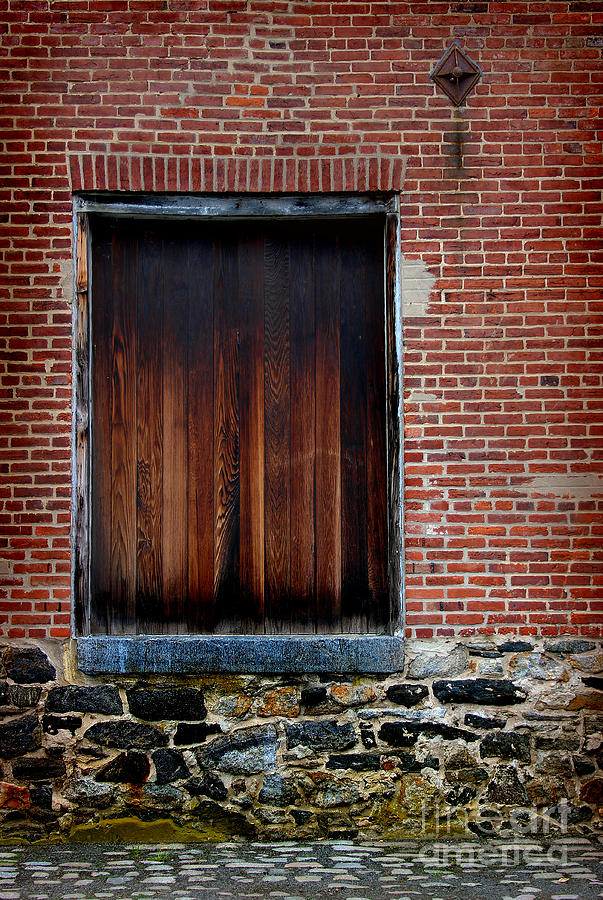 Wood Window Brick Wall Photograph by Karen Adams