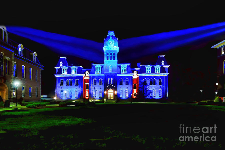 Woodburn lightup blue and gold Photograph by Dan Friend