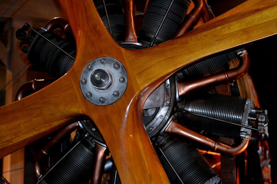 Wooden 4-Blade Propeller Photograph by Nadalyn Larsen