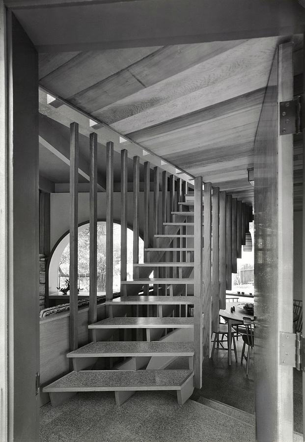 Wooden And Vinyl Staircase Photograph by Roger Sturtevant