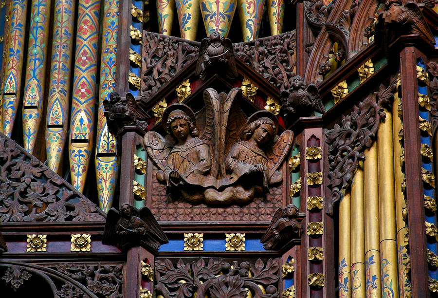 Wooden angels Ely Cathedral Photograph by Jenny Setchell