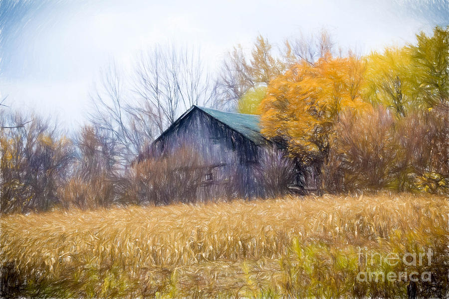 Wooden Autumn Barn Photograph by Jim Lepard