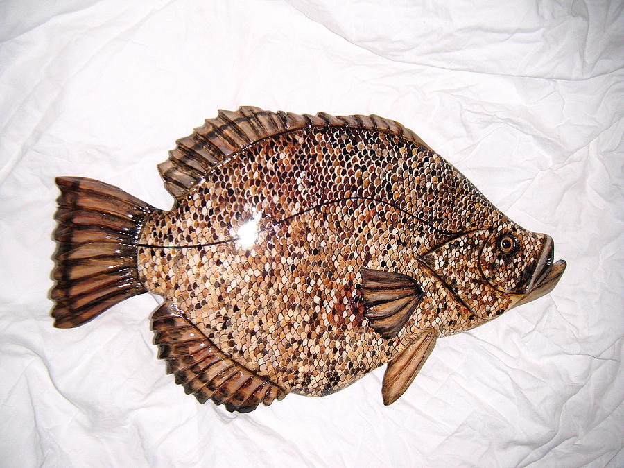 Wooden Black Crappie number two Mixed Media by Lisa Ruggiero - Fine Art ...