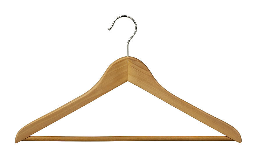 Wooden clothes hanger Photograph by C Squared Studios