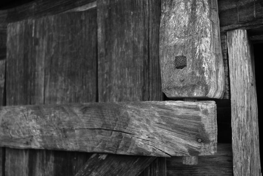 Wooden Door Hinge Photograph