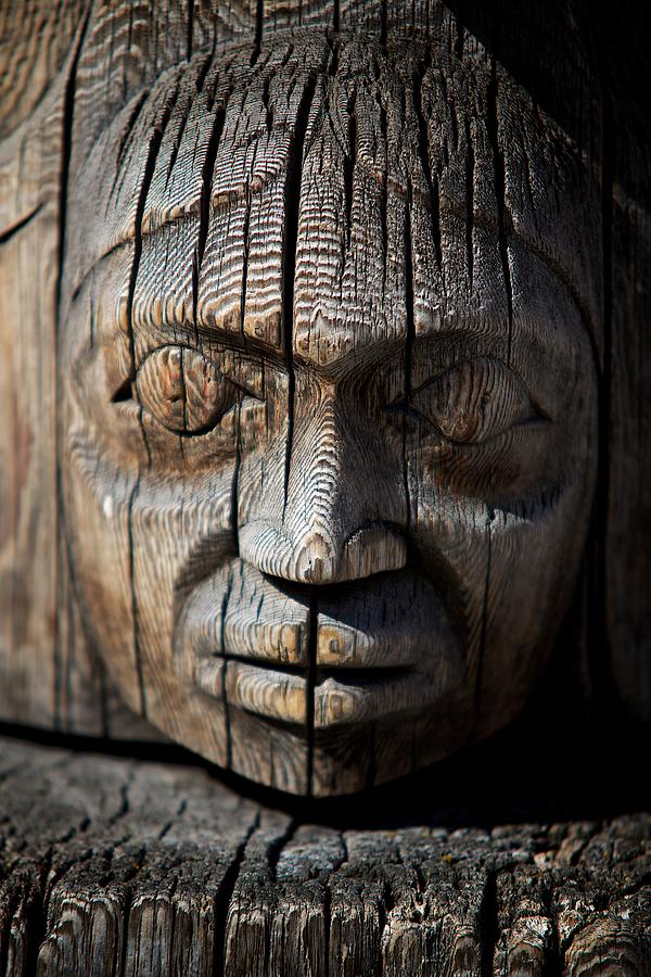 Wooden face Photograph by Prince Andre Faubert