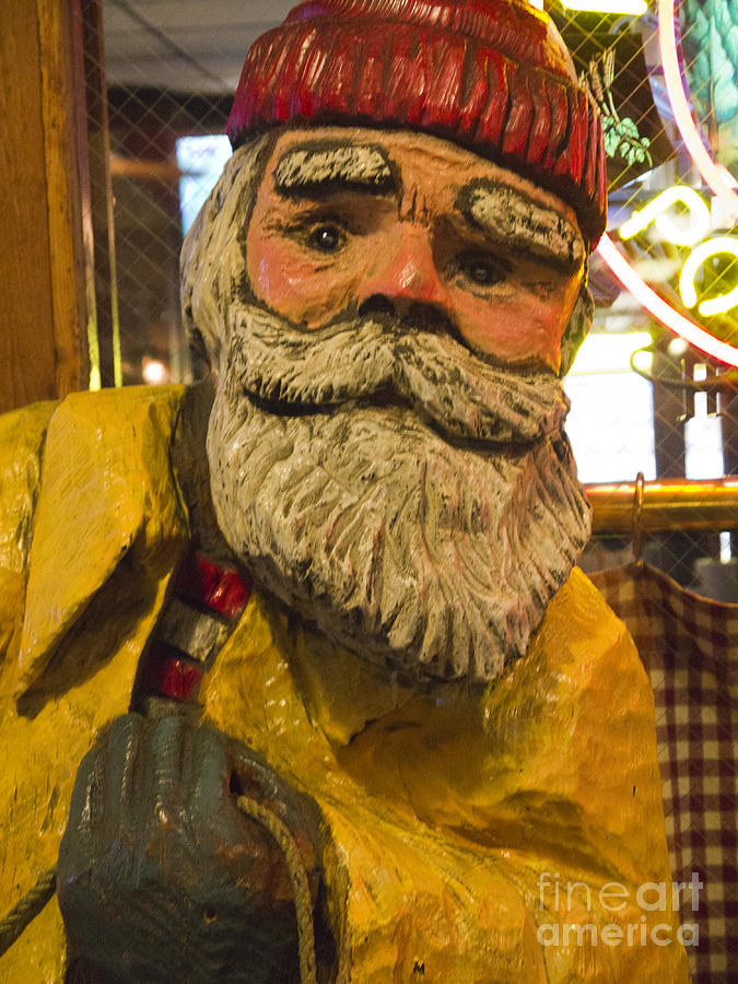 Wooden Fisherman with a Kindly Face Photograph by Brenda Kean