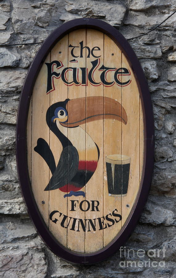 Architecture Photograph - Wooden Guinness Sign by Christiane Schulze Art And Photography