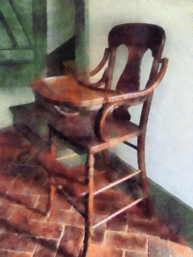 Wooden High Chair Photograph by Susan Savad