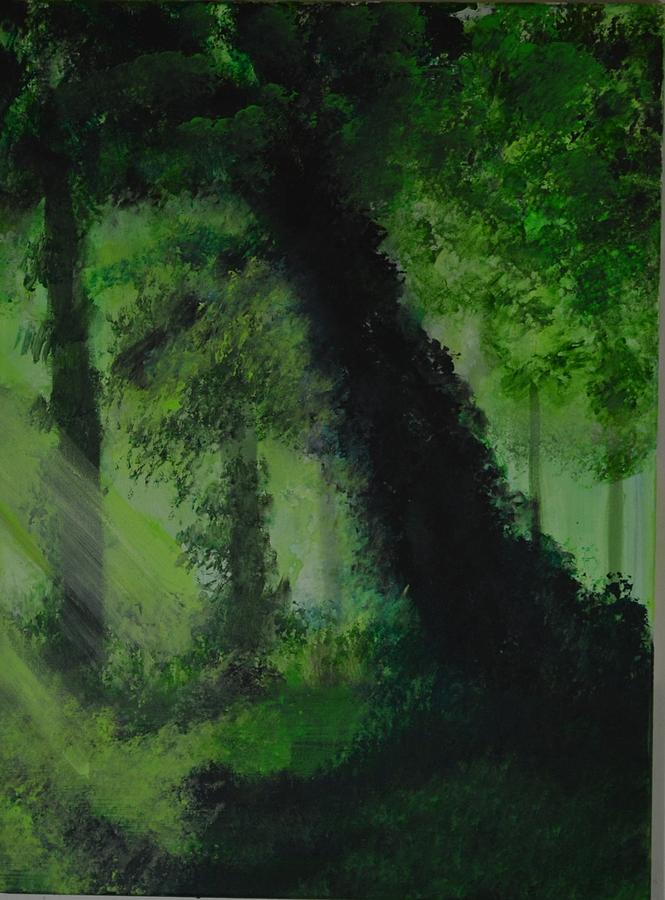 Wooden Landscape 2 Painting by P Dwain Morris