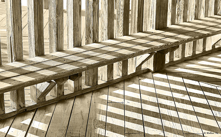 Wooden Lines - Semi Abstract Photograph by Brian Wallace