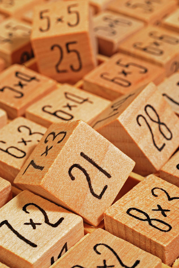 Wooden Number Puzzle Photograph by David Gould