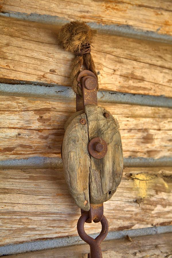 Wooden Pulley Photograph by Gordon Elwell