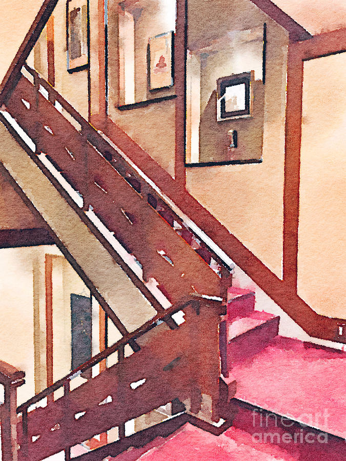 Wooden Staircase at a Japanese-style Inn Photograph by Beverly Claire Kaiya