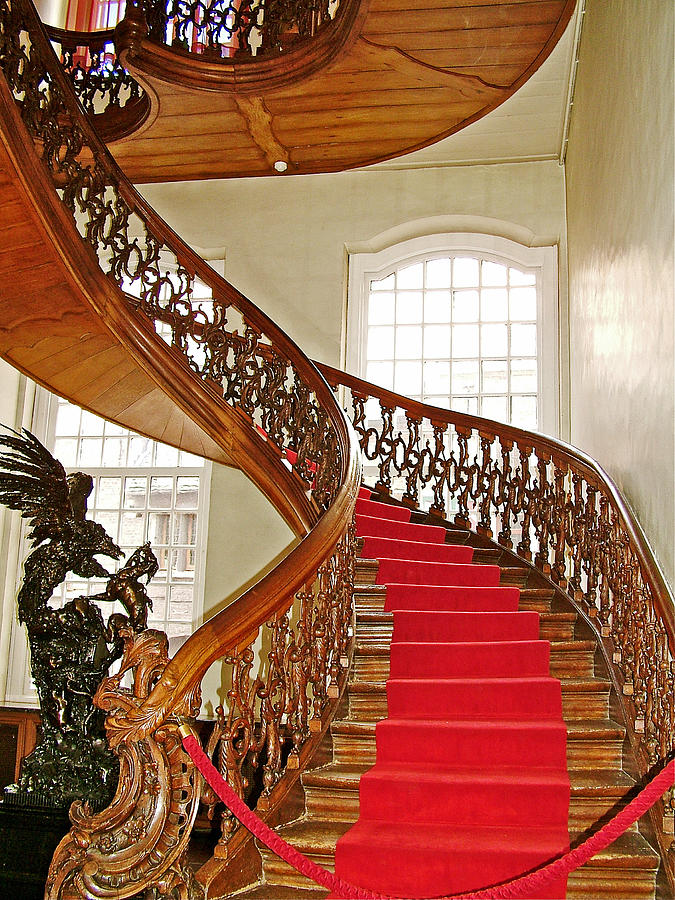 Wooden Staircase in Town Hall in Lier-Belgium Photograph by Ruth Hager ...