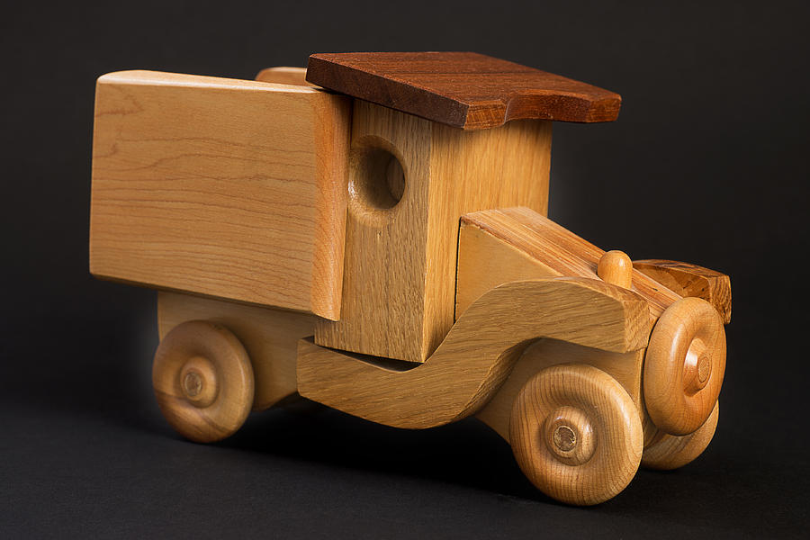 Unique Photograph - Wooden Toy Truck by Donald  Erickson