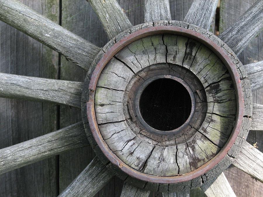 Wooden Wheel Photograph by Natalie Rotman Cote