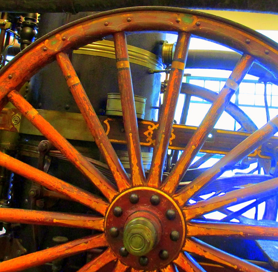Wooden Wheel Photograph by Randall Weidner