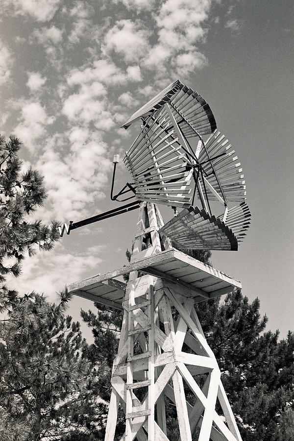 Wooden Windmill Photograph by HW Kateley